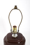 Vintage 1970s Brown Modern Ceramic Table Lamp