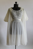 Vintage 1960s Small 34 Bridal Nightgown Peignoir Robe Set |by Vanity Fair