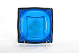 Vintage 1970s Bluenique 6" Square Handblown Ashtray | by Viking