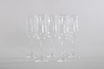 Vintage 1980s Crystal Navarre Pattern Champagne Fluted Glasses Set of 5 | by Lenox