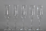 Vintage 1980s Crystal Navarre Pattern Champagne Fluted Glasses Set of 5 | by Lenox