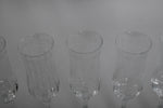 Vintage 1980s Crystal Navarre Pattern Champagne Fluted Glasses Set of 5 | by Lenox