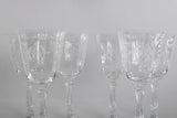 Vintage 1980s Crystal Navarre Pattern Water Goblet Glasses Set of 5 | by Lenox