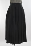 Vintage 1980s Small Black Accordion Pleated Silk Midi Skirt | by Jeanette for St. Martin