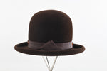 Vintage 1960s Brown Beaded Deep Crown Felted Wool Bowler Hat | by Sheraton