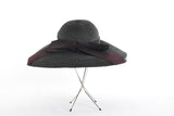 Vintage 1940s 50s Black New Look Raffia Sun Hat | Size 22