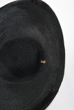 Vintage 1940s 50s Black New Look Raffia Sun Hat | Size 22