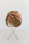 Vintage 1960s Cream Silk Rainbow Ribbon Turban Hat | by Christian Dior