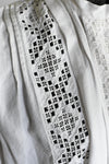 Antique Early 1900s XS White Traditional Hardanger Bunad Blouse