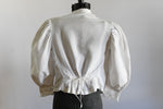 Antique Early 1900s XS White Traditional Hardanger Bunad Blouse