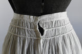 Antique 1900s Small White Cotton Embroidered Edwardian Petticoat Skirt