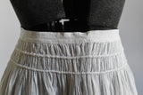 Antique 1900s Small White Cotton Embroidered Edwardian Petticoat Skirt