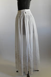 Antique 1900s Small White Cotton Embroidered Edwardian Petticoat Skirt