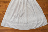 Antique 1900s Small White Cotton Embroidered Edwardian Petticoat Skirt