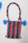 Vintage 1970s Rainbow Poncho Beret Purse Matching Little Girl Set