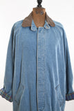 Vintage 1990s XL Blue Denim Oversized Flannel Lined Duster Coat | by Blue Creek Jeans