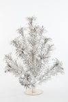 Vintage 1960s Silver Aluminum Table Top MCM Christmas Tree