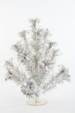 Vintage 1960s Silver Aluminum Table Top MCM Christmas Tree