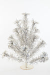 Vintage 1960s Silver Aluminum Table Top MCM Christmas Tree