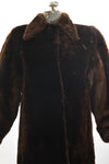 Vintage 1940s Small Brown Mouton Barrel Sleeve Winter Coat | by Kaufman's