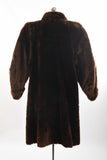 Vintage 1940s Small Brown Mouton Barrel Sleeve Winter Coat | by Kaufman's