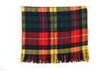 Vintage 1970s Scottish Wool Plaid Throw Blanket | James Pringle Ltd of Inverness