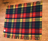 Vintage 1970s Scottish Wool Plaid Throw Blanket | James Pringle Ltd of Inverness