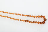 Vintage 1920s Amber Yellow Hand Knotted Beaded Graduated Glass Necklace