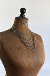 Vintage 1960s Silver Multi Strand Tiered Bib Necklace