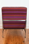 Vintage 1960s Striped Florence Knoll Parallel Bar Chairs Set of 2 | by Knoll International