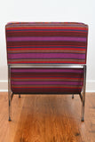 Vintage 1960s Striped Florence Knoll Parallel Bar Chairs Set of 2 | by Knoll International