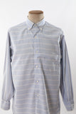 Vintage 1930s Medium 15.5 Blue Pink Striped Button Down Collar Oxford Shirt | by Shapely