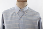 Vintage 1930s Medium 15.5 Blue Pink Striped Button Down Collar Oxford Shirt | by Shapely