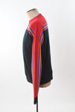 Vintage 1970s Medium Red Black Striped Ski Sweater | by Lord Jeff