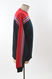 Vintage 1970s Medium Red Black Striped Ski Sweater | by Lord Jeff