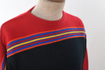 Vintage 1970s Medium Red Black Striped Ski Sweater | by Lord Jeff