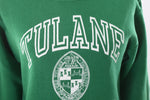 Vintage 1980s Small Green Tulane University Crew Neck Pullover Sweatshirt | by Jansport