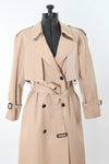 Vintage 1980s Small Khaki Double Breasted Trench Coat | by Etienne Aigner