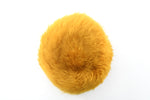 Vintage 1960s Yellow Dyed Shearling Mod Winter Hat