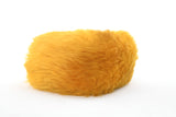 Vintage 1960s Yellow Dyed Shearling Mod Winter Hat