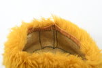 Vintage 1960s Yellow Dyed Shearling Mod Winter Hat