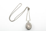 Vintage 1960s Slide Chain Locket Silver Tone Necklace