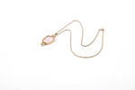 Vintage 1970s Ice Pink Camphor Glass Gold Tone Necklace | by Avon