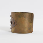 Vintage Wide Metal Riveted Diamond Cuff Bracelet