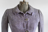 Vintage Early 1950s Small Purple Gray Skirt Suit | by Hattie Carnegie