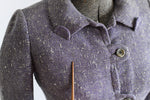 Vintage Early 1950s Small Purple Gray Skirt Suit | by Hattie Carnegie