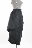 Vintage 1950s Medium Black Taffeta Cocktail Tulip Wrap Midi Party Skirt