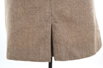 Vintage 1950s XS Oatmeal Beige Wool Midi Pencil Skirt