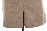 Vintage 1950s XS Oatmeal Beige Wool Midi Pencil Skirt