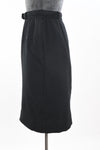 Vintage 1950s XS Petite Black Arrow Pattern Wool Pencil Skirt | by Lampl